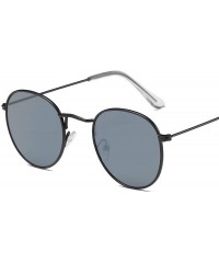 Square Classic Metal Women's Sunglasses Summer UV Protection Black Frame Fashion Adult Eyeglasses - 1black-black - CQ197Y79AM...