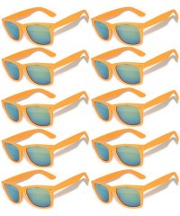 Rimless Vintage Mirrored Lens Sunglasses Matte Frame 10 Pack in Multiple Colors OWL. - 10_pairs_orange_matte - CB127GNUHNZ $4...