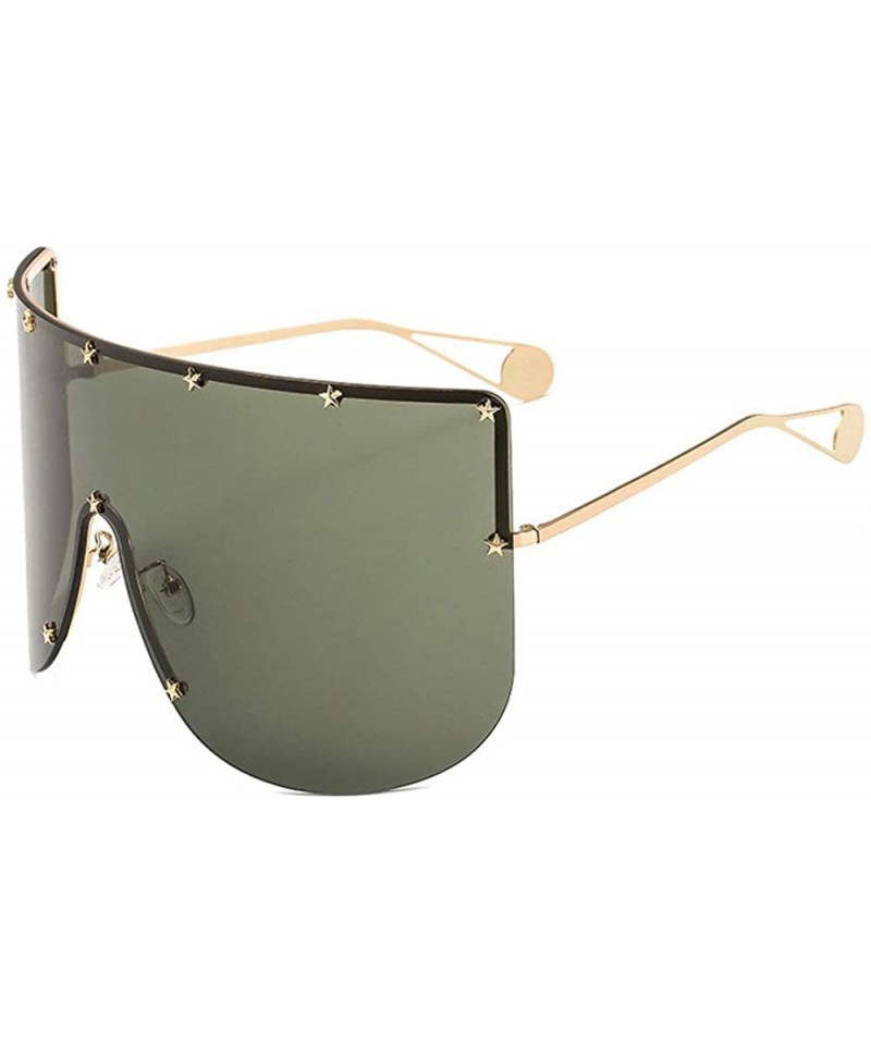 Oversized Vintage Sunglasses Oversized Windproof Glasses - Green - CX18NHXTLEN $13.91