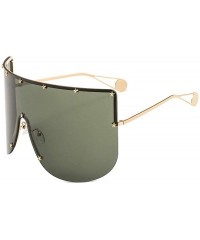 Oversized Vintage Sunglasses Oversized Windproof Glasses - Green - CX18NHXTLEN $13.91