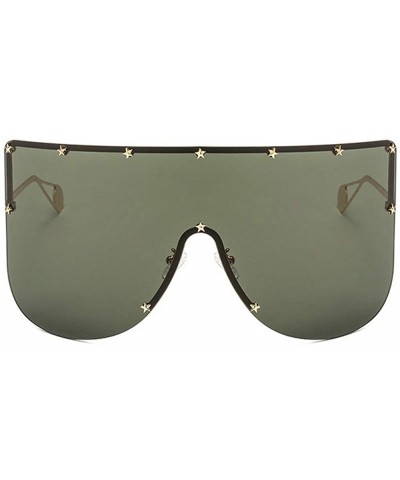 Oversized Vintage Sunglasses Oversized Windproof Glasses - Green - CX18NHXTLEN $13.91