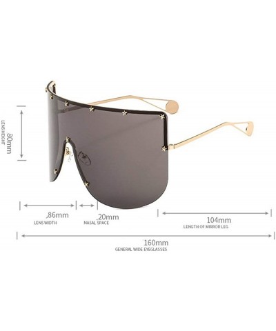 Oversized Vintage Sunglasses Oversized Windproof Glasses - Green - CX18NHXTLEN $13.91