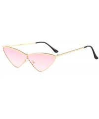 Cat Eye Triangle Cat Eye Sunglasses Wild Fashion Transparent Gradient Ocean Piece Sunglasses - CY18X5LSQ40 $50.21