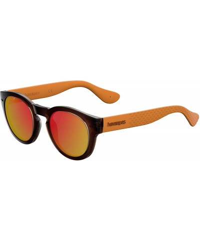 Round Trancoso Round Sunglasses - Brwnochre - CM185TY4736 $43.98
