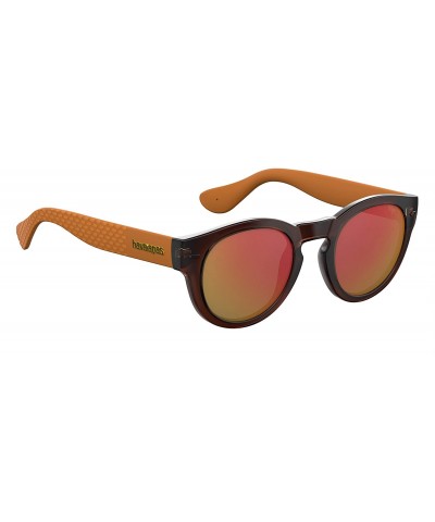 Round Trancoso Round Sunglasses - Brwnochre - CM185TY4736 $27.93