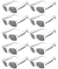 Wayfarer Wholesale Bulk Retro Vintage Mirrored Sunglasses Colored Matte Frame 10 Pairs OWL - /10_pairs_white_matte - CB127L4L...