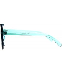 Oversized Monoblock Heart Shape Sunglasses Womens Fashion Shades UV 400 - Teal - CB18DLHI72U $10.11