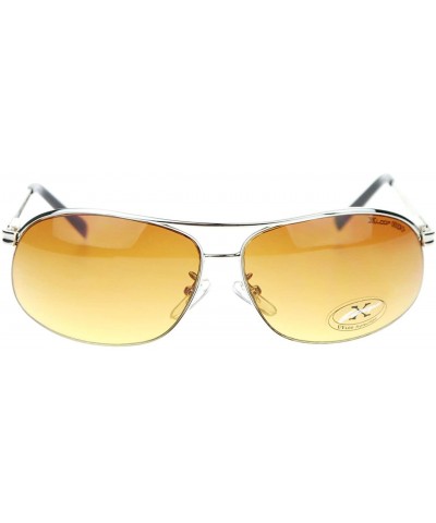 Rectangular HD(High Definition) Lens Sunglasses Narrow Spring Hinge Frame - Silver - CC11TRQ9CV3 $8.13