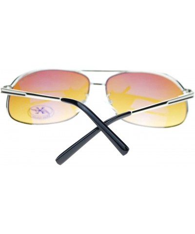 Rectangular HD(High Definition) Lens Sunglasses Narrow Spring Hinge Frame - Silver - CC11TRQ9CV3 $8.13