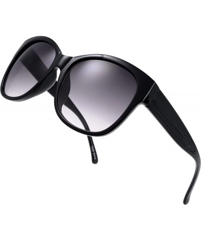 Cat Eye Retro Vintage Cat Eye Butterfly Sunglasses for Women Classic Style - Exquisite Packaging - 01-black - CR18YM5TDYQ $18.11