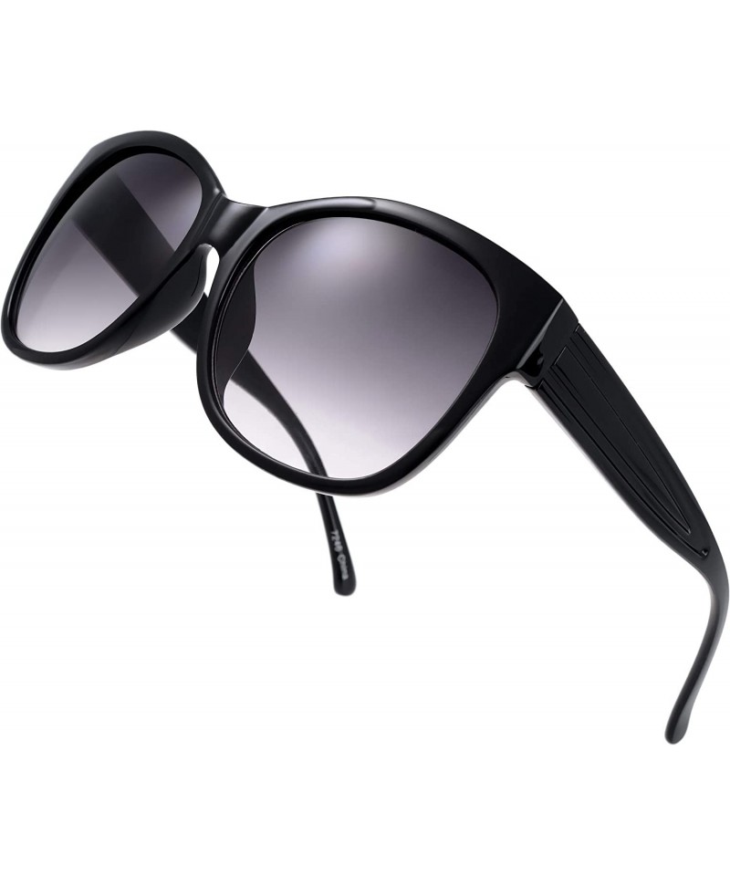 Cat Eye Retro Vintage Cat Eye Butterfly Sunglasses for Women Classic Style - Exquisite Packaging - 01-black - CR18YM5TDYQ $8.44