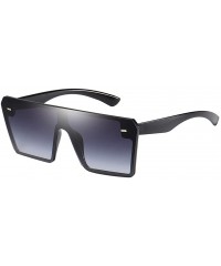 Square Sports Sunglasses Unisex-Fashion Man Women Oversize Square Sunglasses Glasses Shades Vintage Retro Style - B - CR18XKA...