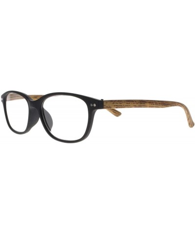 Oval Multi-Color men women Spring Hinges Wooden Frame Reading Glasses +1.00 ~ +4.00 - Log Color - CG18HCZDH9K $10.57