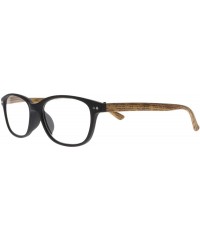 Oval Multi-Color men women Spring Hinges Wooden Frame Reading Glasses +1.00 ~ +4.00 - Log Color - CG18HCZDH9K $10.57