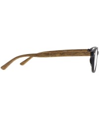 Oval Multi-Color men women Spring Hinges Wooden Frame Reading Glasses +1.00 ~ +4.00 - Log Color - CG18HCZDH9K $10.57