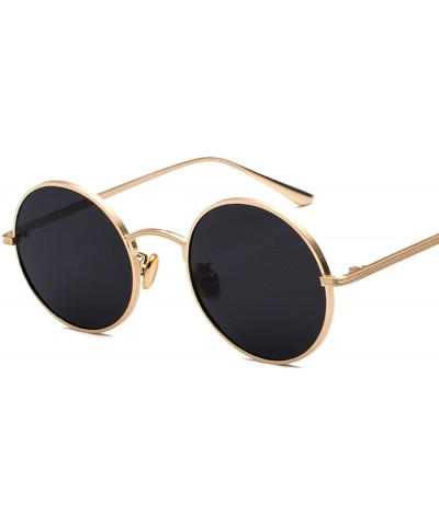 Semi-rimless Women Retro Classic Punk Sunglasses Fashion Personality Men Vintage Metal Frame Mirrors Round Sun Glasses - 8 - ...