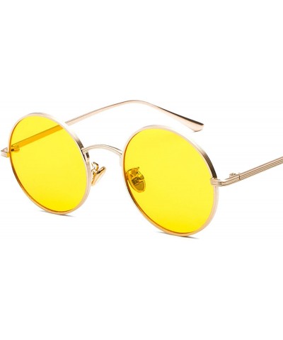 Semi-rimless Women Retro Classic Punk Sunglasses Fashion Personality Men Vintage Metal Frame Mirrors Round Sun Glasses - 8 - ...