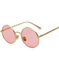 Semi-rimless Women Retro Classic Punk Sunglasses Fashion Personality Men Vintage Metal Frame Mirrors Round Sun Glasses - 8 - ...