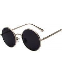 Semi-rimless Women Retro Classic Punk Sunglasses Fashion Personality Men Vintage Metal Frame Mirrors Round Sun Glasses - 8 - ...