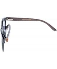 Round Womens Spring Hinges Wood Temples Bifocal Rectangular Polarized Sunglasses - Black - CI180N74KOE $22.11