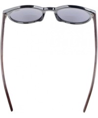Round Womens Spring Hinges Wood Temples Bifocal Rectangular Polarized Sunglasses - Black - CI180N74KOE $22.11