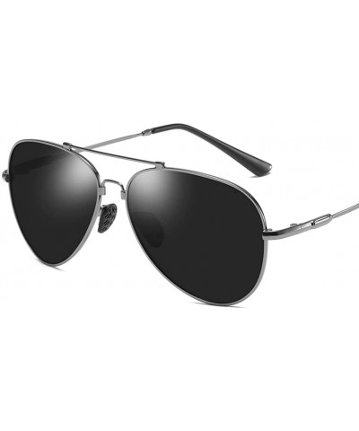 Oversized Fashion TAC lenses Polit Polarized Sunglasses for Men Women - Grey Grey - C918O4WLGKU $13.53