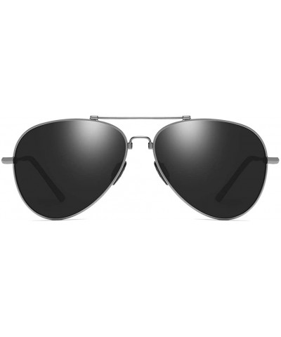 Oversized Fashion TAC lenses Polit Polarized Sunglasses for Men Women - Grey Grey - C918O4WLGKU $13.53