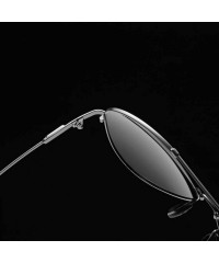 Oversized Fashion TAC lenses Polit Polarized Sunglasses for Men Women - Grey Grey - C918O4WLGKU $13.53