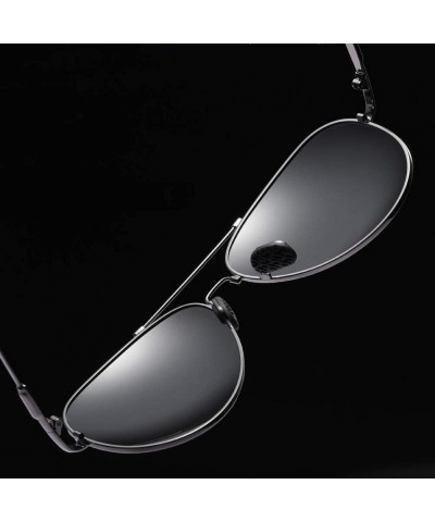 Oversized Fashion TAC lenses Polit Polarized Sunglasses for Men Women - Grey Grey - C918O4WLGKU $13.53