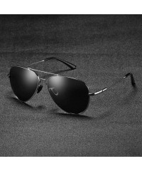Oversized Fashion TAC lenses Polit Polarized Sunglasses for Men Women - Grey Grey - C918O4WLGKU $13.53