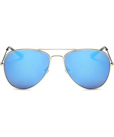 Aviator Oversize Teardrop Aviator Sunglasses for Men/Women 3026-GD1-BLC2/GD1-BUC2 - CG198MQQ2AN $10.76