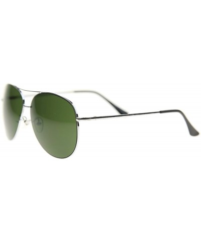 Aviator Retro Classic Fashion Aviator Sunglasses Model NG9111 - Silver - C2184NX2484 $9.41