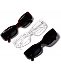 Oval Men's and Women's Retro Square Resin lens Candy Colors Sunglasses UV400 - Red - CY18NCDACIO $9.98