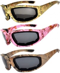 Goggle Set of 2 - 3 Pairs Motorcycle CAMO Padded Foam Sport Glasses Colored Lens - Smoke_camo1_camo-pink_camo3 - CH1847Z4H32 ...