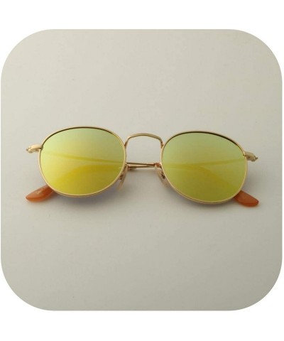 Oversized Round Sunglasses Polarized Women Men 2018 Fashion Vintage Eyewear Driving Sun Glasses UV400 - Gold F Yellow - C9197...