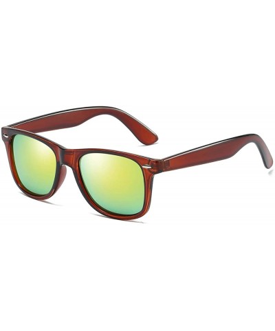 Square Vintage Polarized Sunglasses for Men Retro Women Square Sun Shades Driving Glasses UV400 Protection with Case - CP18RH...