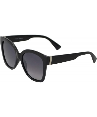 Oversized Women Large Retro Fashion Designer Butterfly Sunglasses UV Protection - Black + Gradient - CG195Q4RXTC $24.84