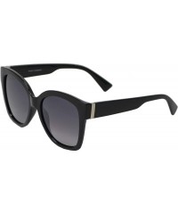 Oversized Women Large Retro Fashion Designer Butterfly Sunglasses UV Protection - Black + Gradient - CG195Q4RXTC $24.84