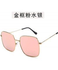Square Fashion Ladie Retro Square Eye Classic Women Sunglasses Tinted Color Lens Big Metal Frame Men Sun Glasses - 3 - CZ198Z...