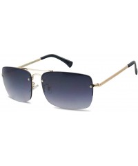 Aviator Gradient Readers Strength Sunglasses Gunmetal - Gold Frame - Black Gradient - CW18U3666TQ $14.06