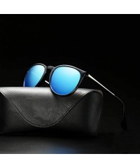 Round Sunglasses Unisex Polarized 100% UV Blocking Fishing and Outdoor Driving Glasses Round Fraframe Retro - C818W3C754N $17.34