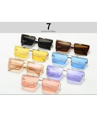 Square Blocking Eyeglasses Double Sunglasses Eyewear - Brown - CO18XURICU8 $26.25