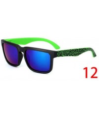 Square Vintage Sunglasses Men Reflective Mirror Sun Glasses Women Retro Square Driving Eyewear - 8 - CF194OD7Y6C $21.29