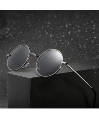 Goggle Retro Vintage Round Polarized Sunglasses Men Women Er FeSun Glasses Metal Frame Black Lens Eyewear Driving - CK198AH46...