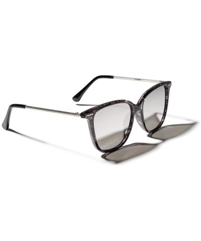 Oversized Stylish Oversized Sunglasses for Women Men Classic Frame with UV400 Protection Sun Glasses - Black&silver - C7190HR...
