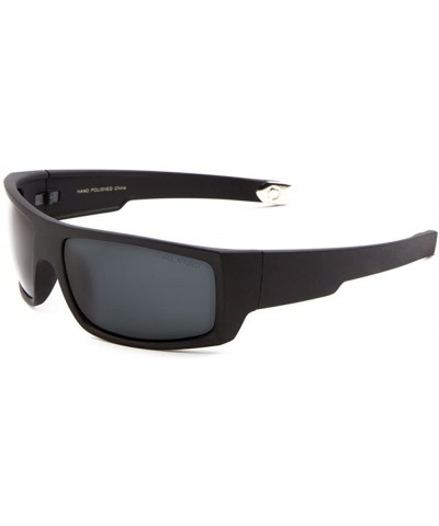 Rimless Men Sport Wrap Around Sunglasses Driving Motocycle Sport Golf Eyewear - Polarized-black - CD17YD7D09C $17.18