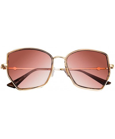 Oval Unisex Polarized Sunglasses Women Classic Irregular Sunglasses Retro Glasses - Gold - CB18SCXKUDY $18.80