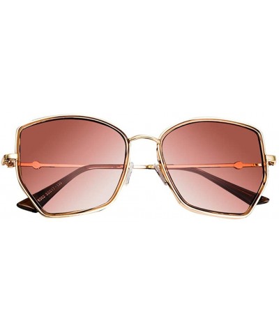 Oval Unisex Polarized Sunglasses Women Classic Irregular Sunglasses Retro Glasses - Gold - CB18SCXKUDY $8.06