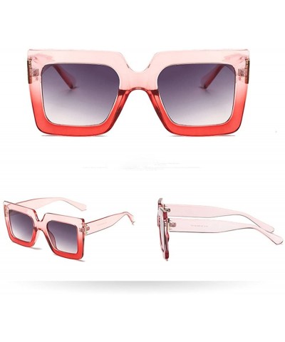 Round Glasses- Women Man Vintage Big Frame Square Shape Sunglasses Eyewear Retro Unisex - 9200e - CB18RT8080Y $17.97