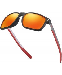 Oval Polarized Sunglasses Square Sun Glasses For Men/Women TR90 Unbreakable Frame 2556R - Orange - C218S29ADG5 $22.63